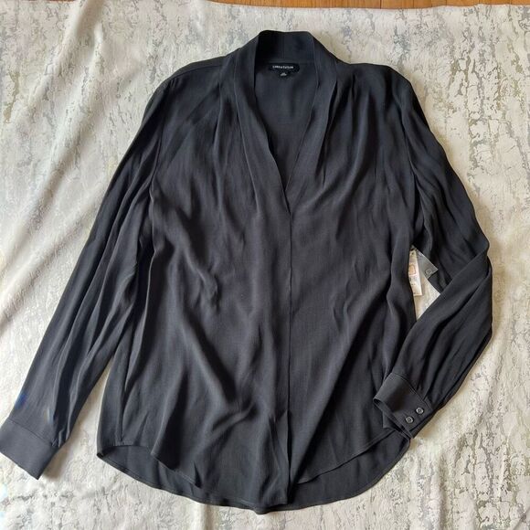 Lord & Taylor Career Top Long Sleeve Crepe V Neck NWT - Picture 7 of 13